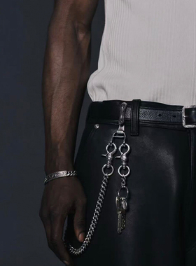 AntidoteBuyersClub Engraved Garrison BuckleBelt 唐草银扣腰带