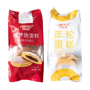 六合信 抹茶年轮蛋糕休闲食品西式糕点 巧克力铜锣烧茶点 500g