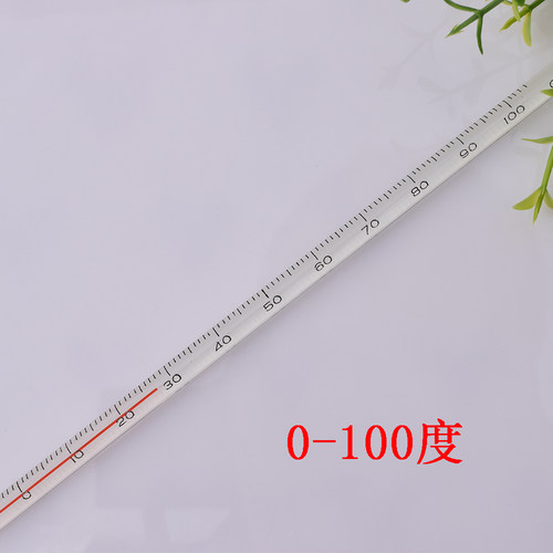 工业温度计玻璃棒式测水温酒精实验水银精准大棚家用红水室温度表 - 图1