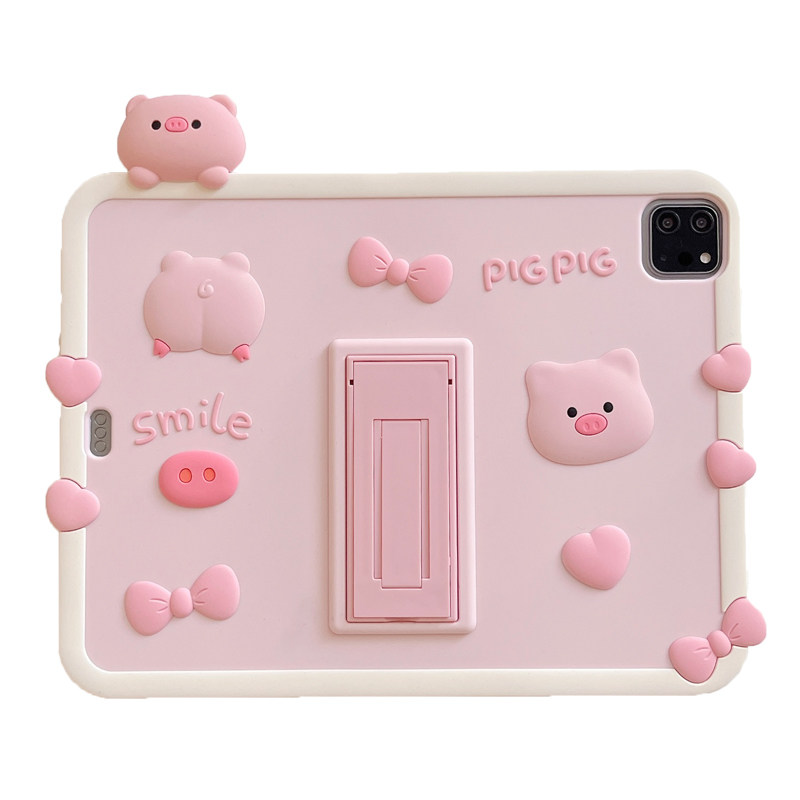 可爱粉色小猪适用ipad保护套2021pro硅胶9.7寸苹果平板air3/5软壳mini6防摔新款2022ipad10保护壳网红少女款,淘宝优惠券,粉丝福利购,淘宝优惠卷