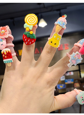 塑料儿童小戒指卡通玩具女孩奖品