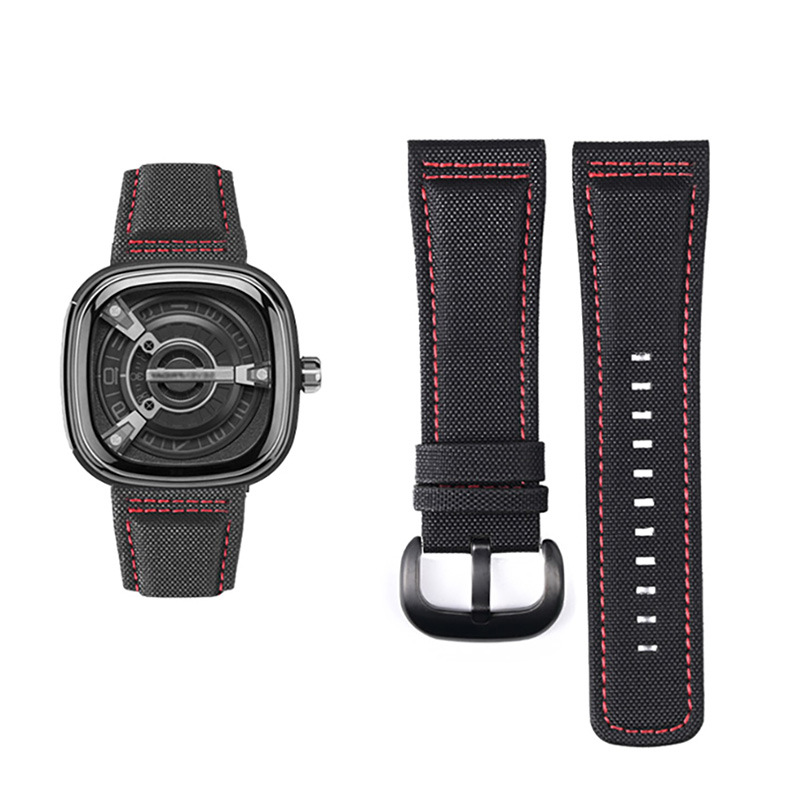 代用七个星期五表带帆布尼龙透气男款sevenfriday手表带20mmS3/P3 - 图2