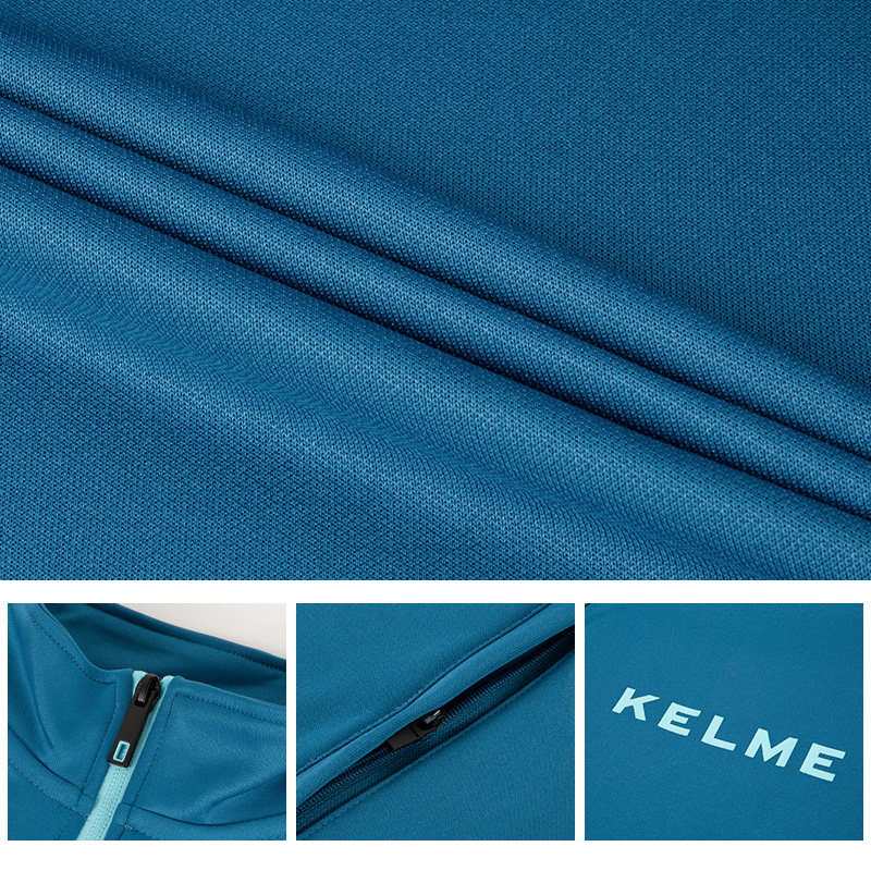 kelme卡尔美成人针织夹克修身立领运动夹克儿童足球训练长袖外套,淘宝优惠券,粉丝福利购,淘宝优惠卷