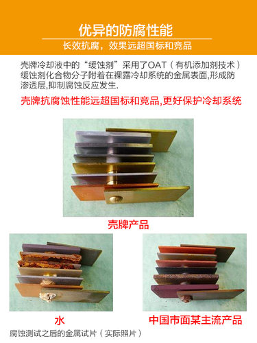 壳牌防冻液正品 发动机冷却液水箱宝长效OAT防锈红色绿-30℃ 45度 - 图0
