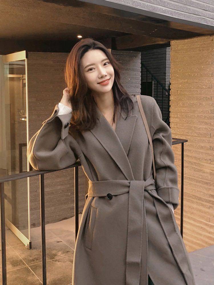 双面中长款2020秋冬新款羊绒大衣 同一个春天毛呢外套