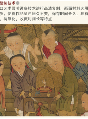北宋苏汉臣 百子欢歌图 1比1原版复刻长卷古画人物画古代名画收藏