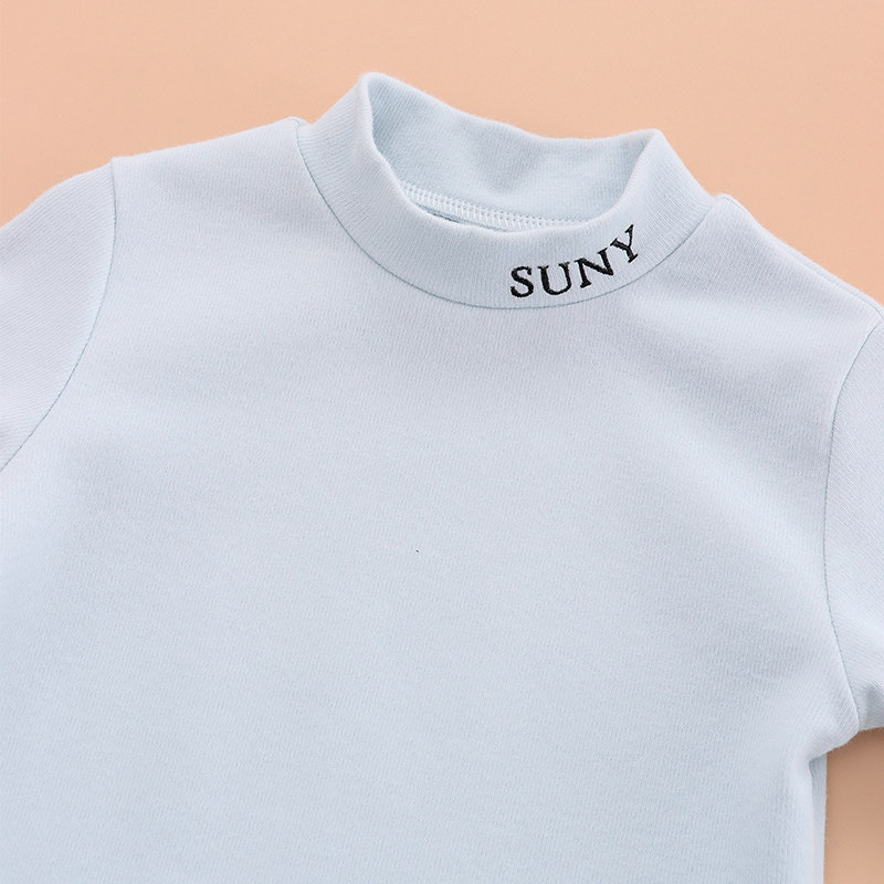 小数点儿童秋衣宝宝家居服上衣女孩半高领打底衣男童圆领长袖T恤,淘宝优惠券,粉丝福利购,淘宝优惠卷