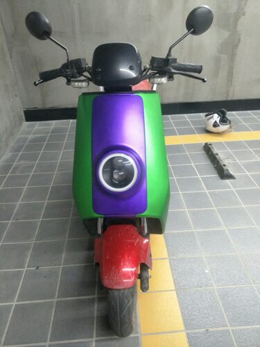 鬼火摩托车电镀贴纸 电动车踏板贴膜自行车车膜跑车外壳改色贴纸 - 图2