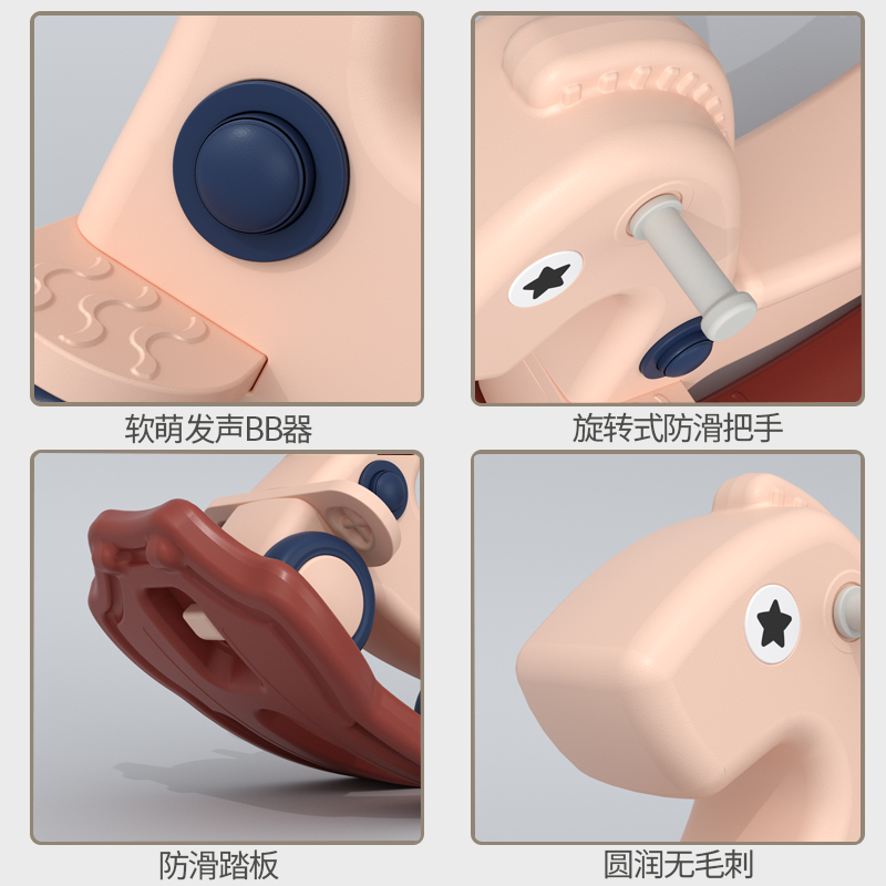 格林小镇婴儿木马儿童摇马宝宝玩具座椅两用摇摇马12-36个月马车-图2