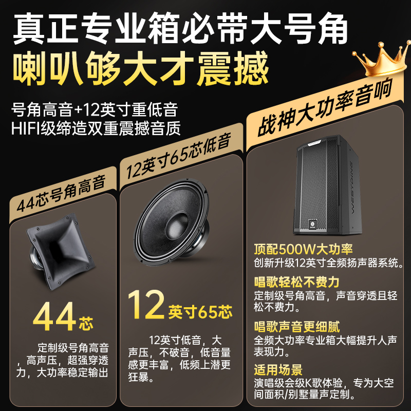 Westin 12-inch stage-level KTV professional speakers