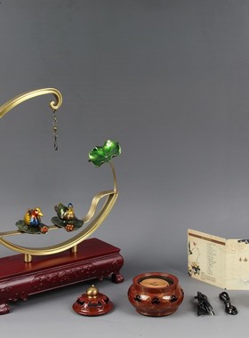 鸳鸯戏水音乐风悬挂结婚茶道香炉