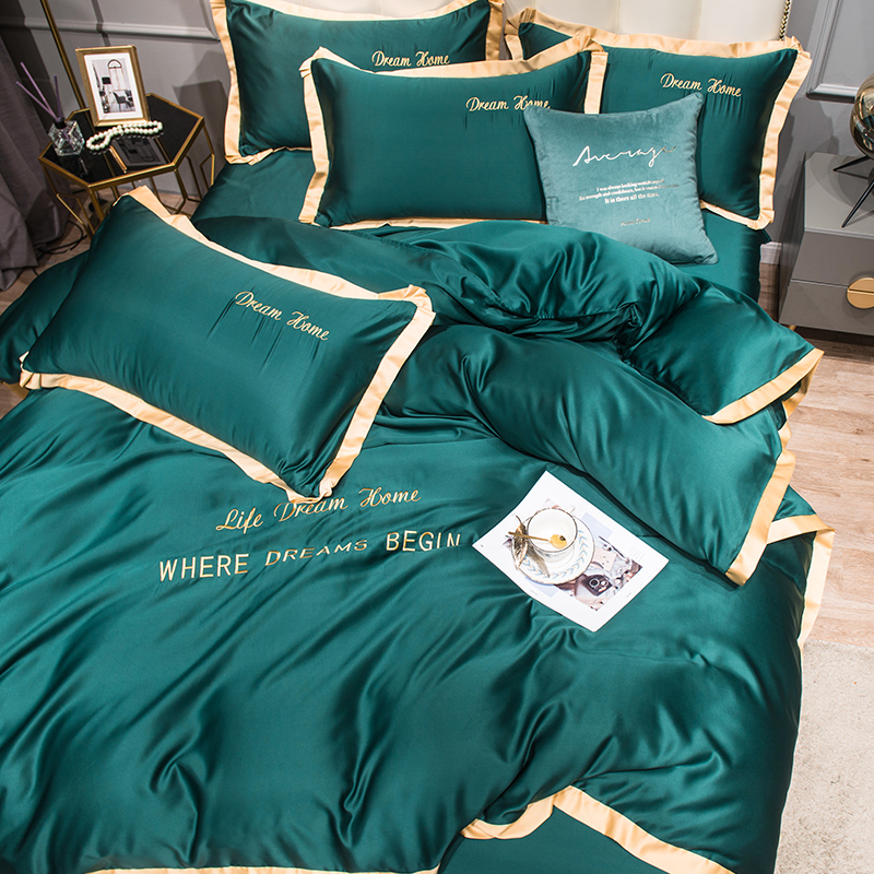 欧式轻奢风三四件套冰丝丝滑床单 艾云床品套件/四件套/多件套