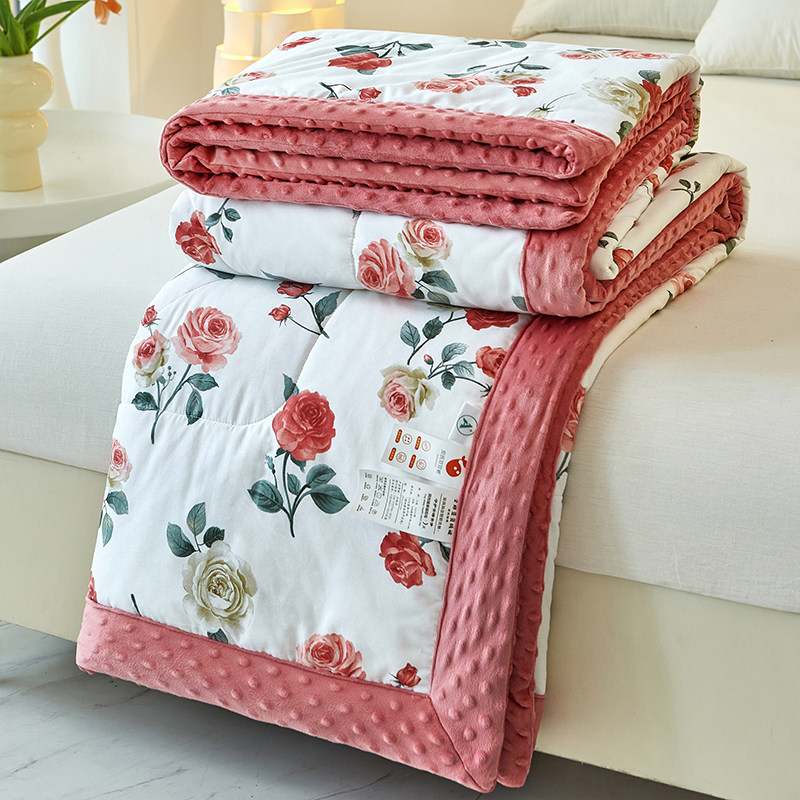 ins风全棉豆豆绒被子被芯纯棉夏被春秋被加厚冬被单双人四季被褥,淘宝优惠券,粉丝福利购,淘宝优惠卷