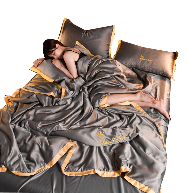 欧式轻奢风三四件套冰丝丝滑床单 艾云床品套件/四件套/多件套