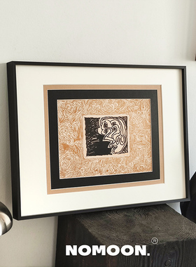 法式复古客厅中古风风景实木框餐厅沙发组合画装饰画高级感挂画