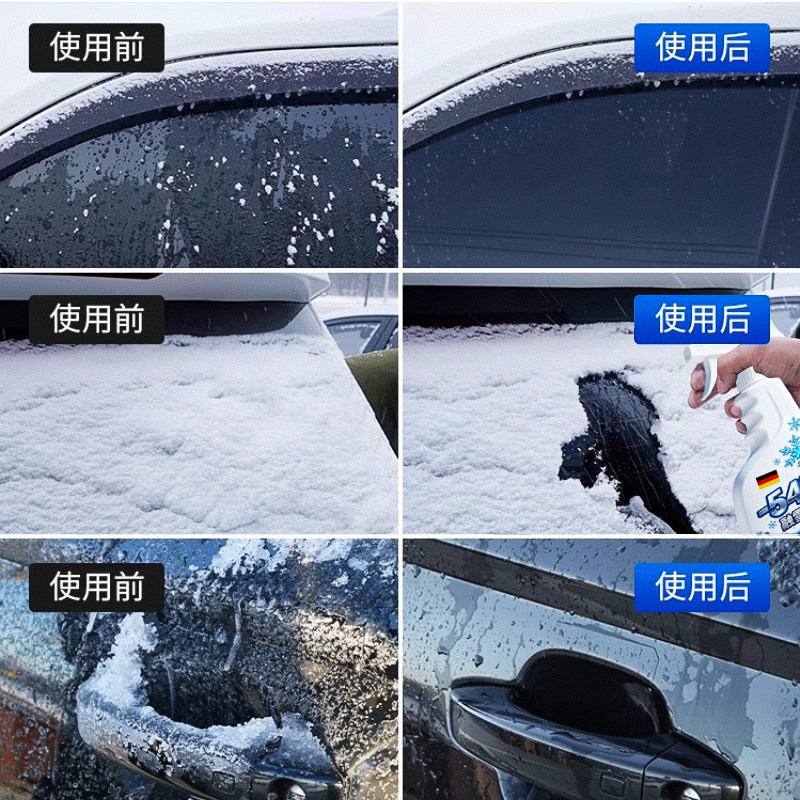 汽车融雪除冰剂除雪专用神器车窗挡风玻璃车用防结化冰除霜剂喷雾-图2