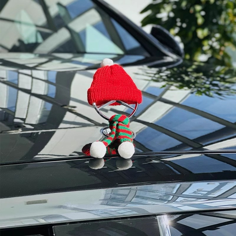 奔驰车标平安圣诞节立标小红帽子摆件新年围巾春节元旦汽车装饰品,淘宝优惠券,粉丝福利购,淘宝优惠卷