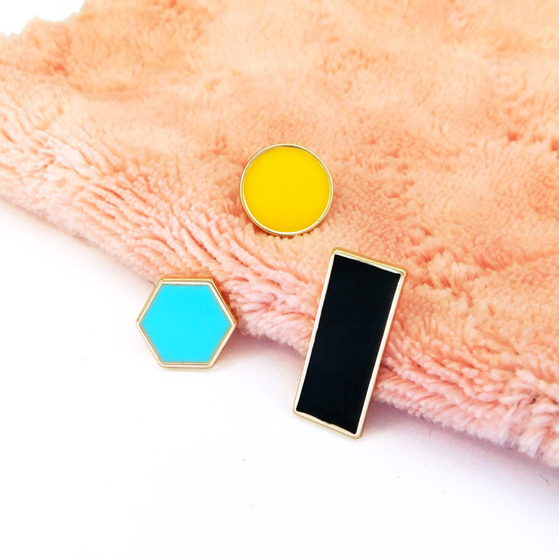 新款三角形 正方形 长方形几何图形混色百搭毛衣配饰滴油胸针领针,淘宝优惠券,粉丝福利购,淘宝优惠卷