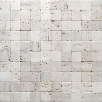 Rice White Cave Stone Mosaic Magnetic Brick Stone Marble Imitation Ancient Dense Collared of Fossil Background Wall Makeup Room Living Room