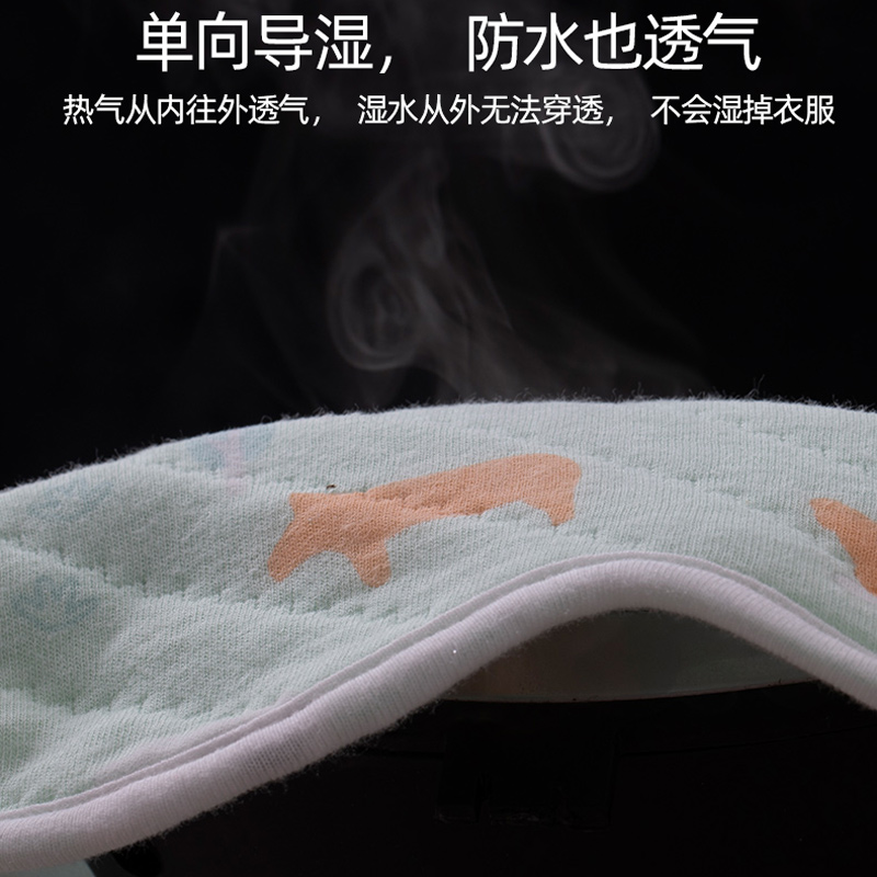 宝宝围嘴口水巾婴儿a类纯棉防水口水围兜新生儿秋冬季防吐奶垫夏