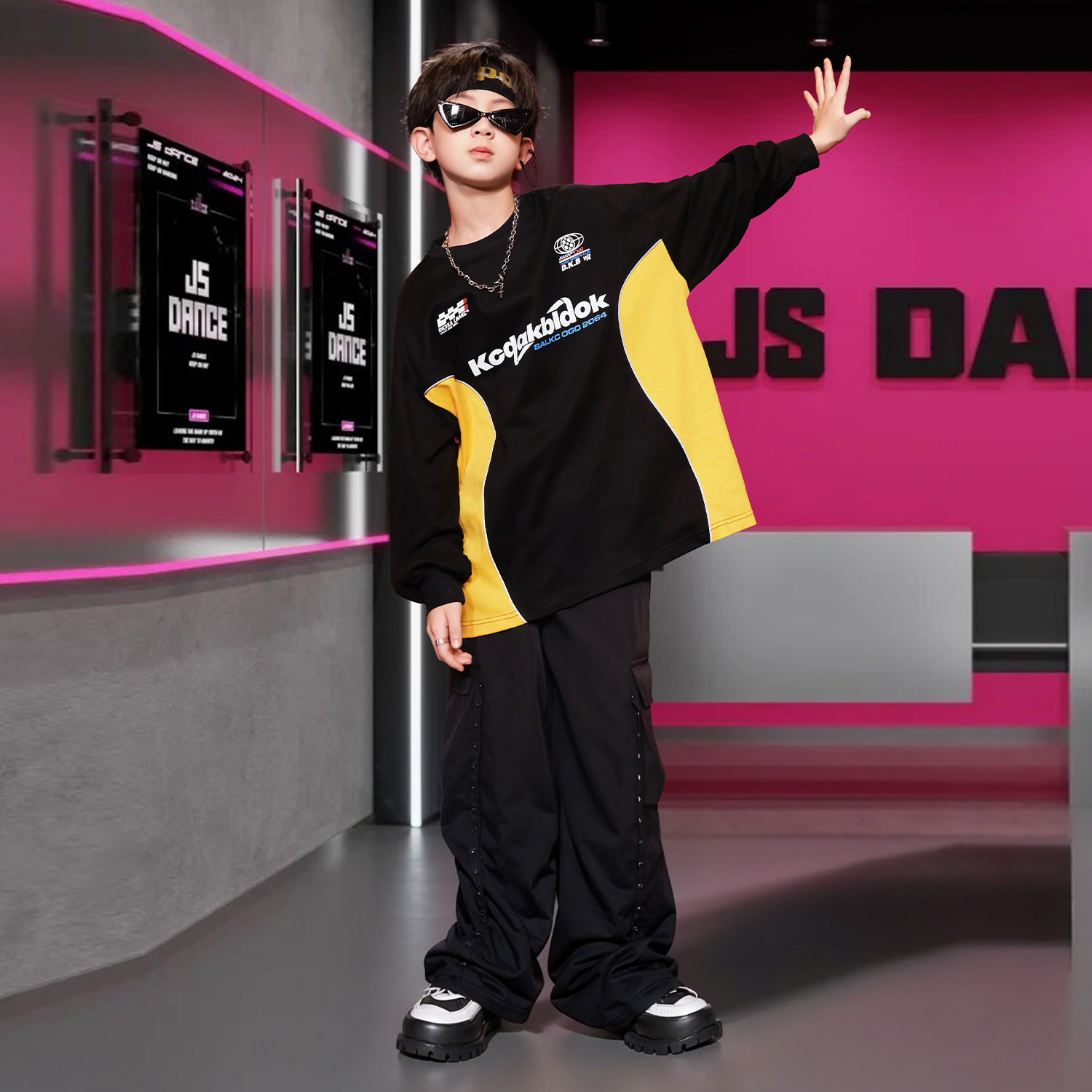 街舞儿童潮服男童hiphop嘻哈童装女童爵士舞服装潮酷时髦套装秋冬,淘宝优惠券,粉丝福利购,淘宝优惠卷
