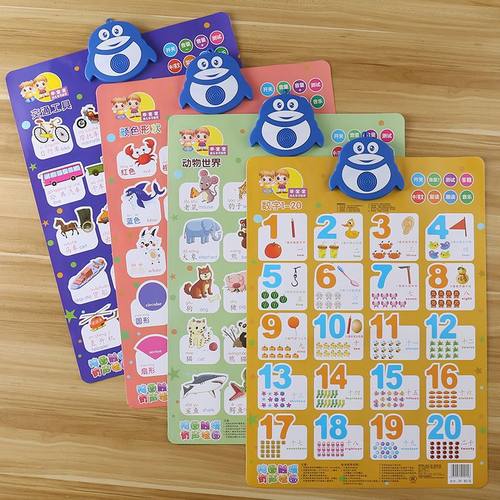 幼儿童数字1到100有声挂图早教认知点读挂画宝宝益智玩具神器卡片 - 图1