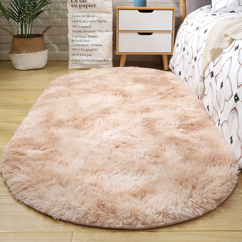 卧室床边椭圆形地毯客厅现代简约家用榻榻米飘窗垫加厚圆形地垫