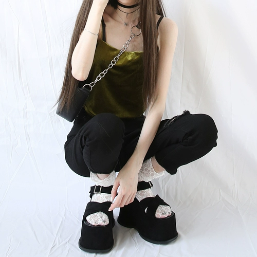 Сандалии, японская высокая летняя обувь на платформе, подходит для подростков, 2022