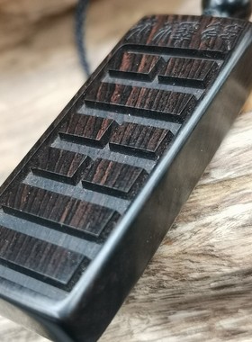 原创黑檀木雕刻项链吊坠男女款