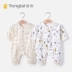 Quần áo trẻ em Tongtai mùa xuân và mùa hè quần áo sơ sinh dài tay cho bé tu sĩ quần áo cotton quần áo phù hợp với điều hòa không khí - Áo liền quần đồ bơi trẻ em Áo liền quần