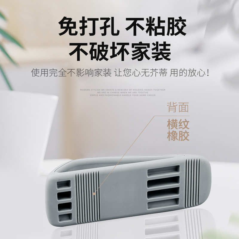 门塞免打孔房门锁阻门器防撞门挡堵门器家用硅胶静音固定卡顶门器 - 图1