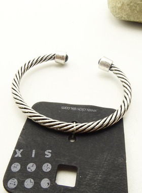 欧美复古绳索扭纹手镯