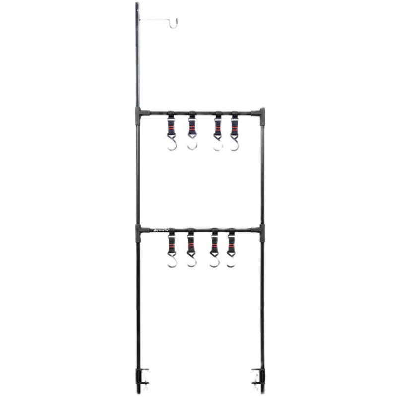 山趣户外露营灯架野餐收纳铝合金折叠置物架挂架桌面多功能餐具架 - 图3
