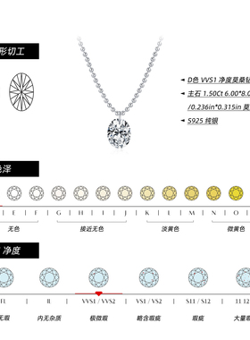 摩典莫桑钻S925纯银松弛感锁骨链