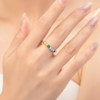 Modian S925 Silver Dopamine Beaded Retractable Ring