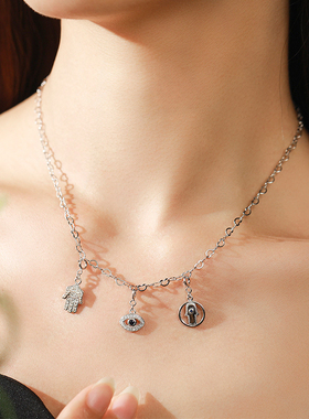 MODIAN s925纯银幽灵吊坠女小众设计时尚个性简约经典银饰配件