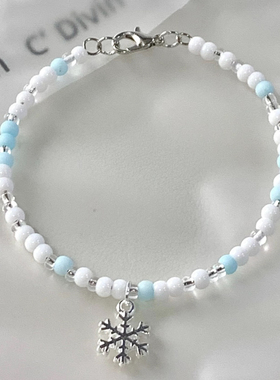 10条米珠手串韩系手作少女礼物玻璃串珠记忆钢圈手链饰品随心配