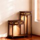 Chinese style floor-standing multi-layer flower stand living room balcony bonsai