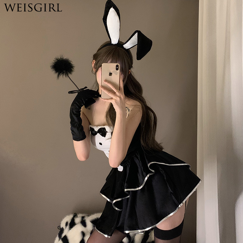 weisgirl大码女仆性感兔女郎制服纯欲套装万圣节cos御姐兔子服装