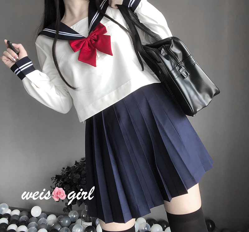 weisgril情调制服诱惑性感JK学生套装日本水手服校服班服学生cos-图2