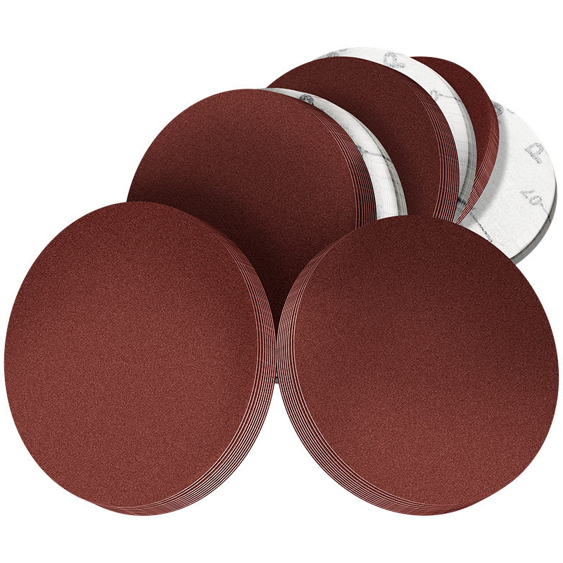 磨砂纸木工圆盘打磨抛光红砂纸4寸100mm自粘背绒沙片沙皮干磨气动,淘宝优惠券,粉丝福利购,淘宝优惠卷