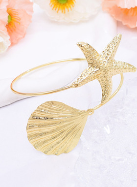 金色立体开口大小可调节手镯臂钏