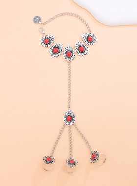 哈萨克民族风古风时尚连指手链女