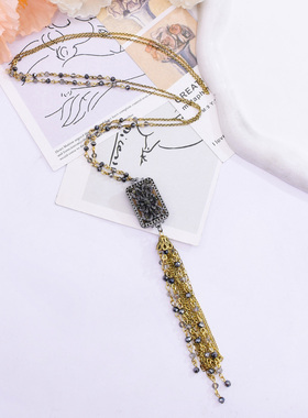 秋季新品女款亮光饰件拼接项链