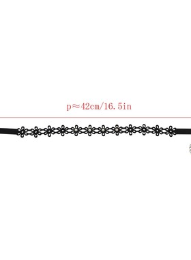 三角波浪纹吊坠花朵镶水钻颈链女