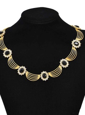 复古欧美宫廷风镀金镂空女款项链