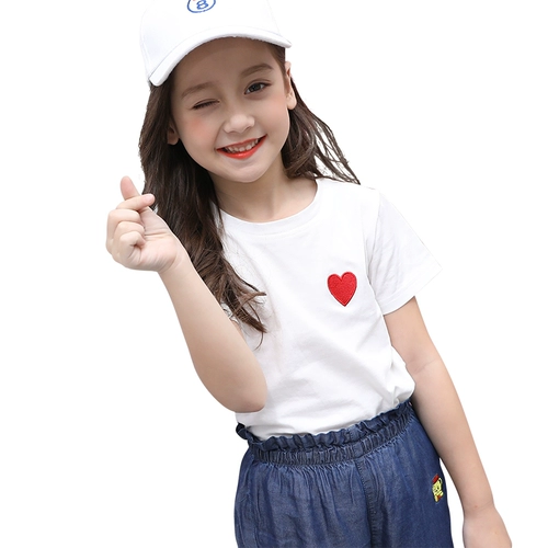Хлопковая летняя детская белая футболка для мальчиков, летняя одежда, короткий рукав