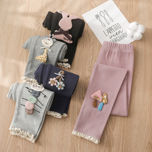 Осенние леггинсы, хлопковые тонкие детские штаны, в западном стиле, коллекция 2022