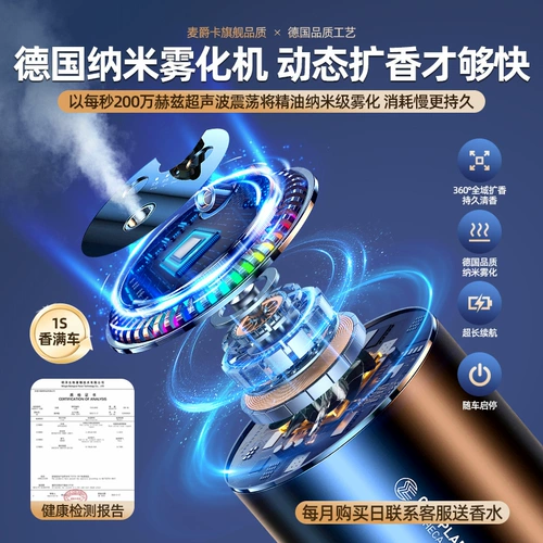 麦爵卡 Автомобильная ароматерапевтическая голосовая машина длинный аромат высококачественный автомобиль 2025 Новые аксессуары для ароматических машин мужчина