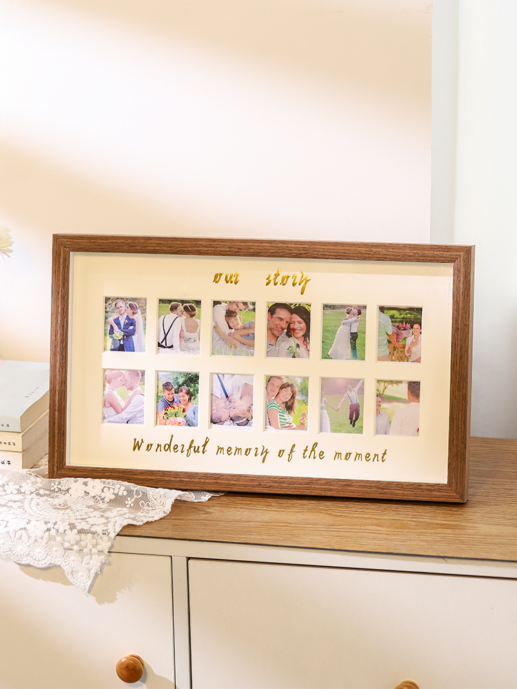 宝宝周岁成长纪念相框摆台儿童照片记录创意生日礼物宫格相册挂墙-图2